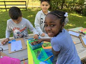Students learn about native insects outside